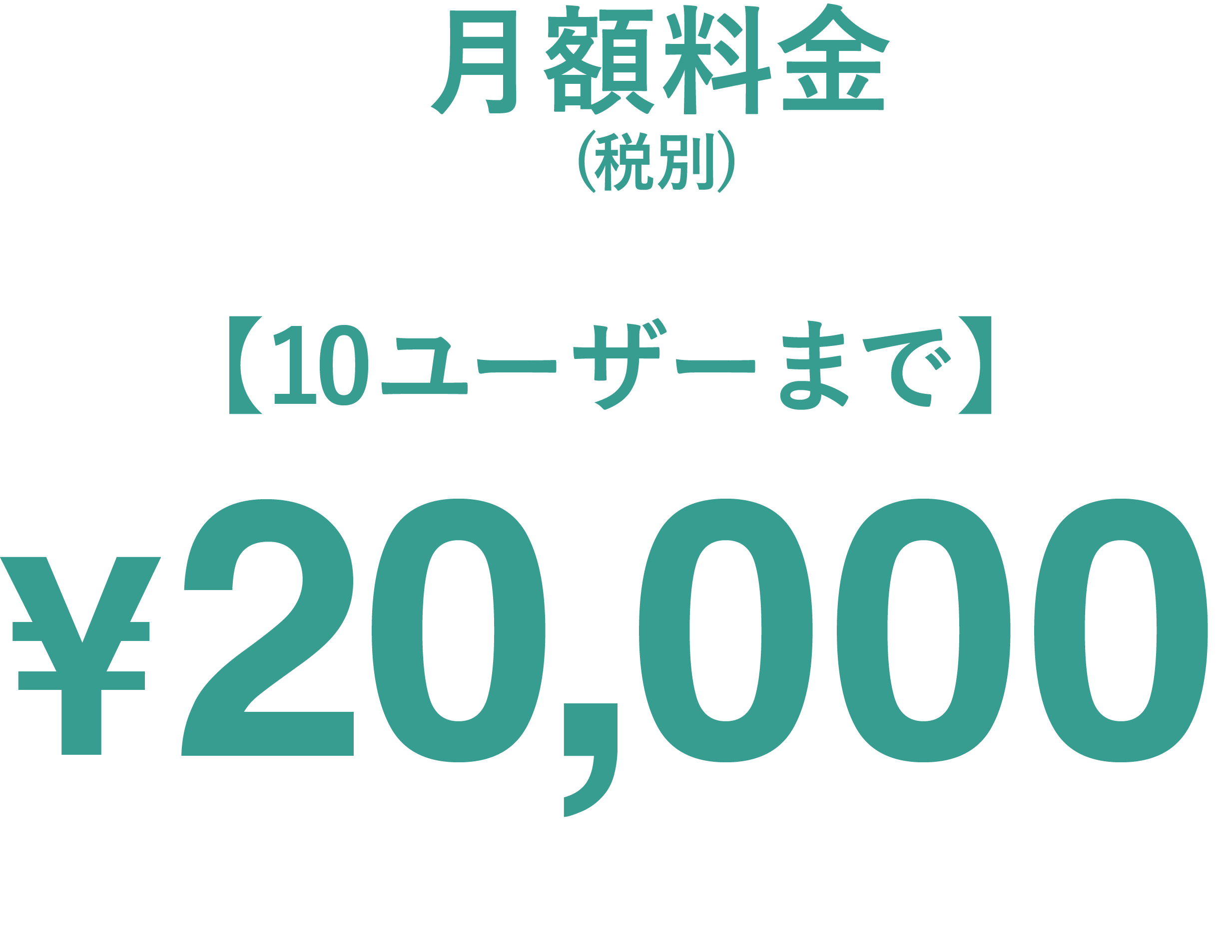月額料金20,000円